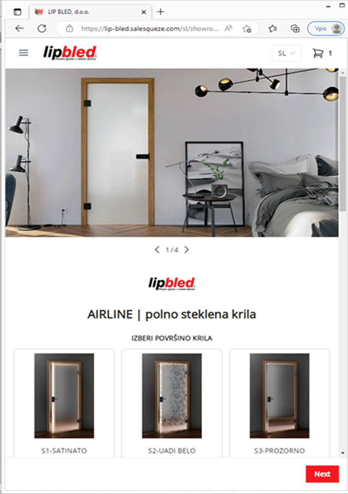 Konfigurator notranjih vrat | Oblikujte vrata po meri na spletu